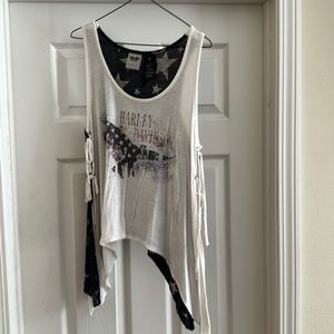 Harley Davidson American Tank- Size M - cut out sides - Like New